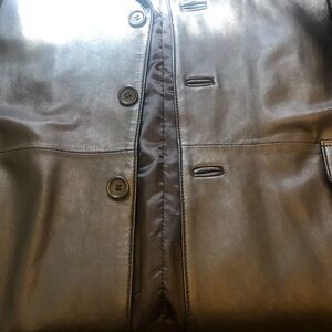Charles Klein Leather Blazer